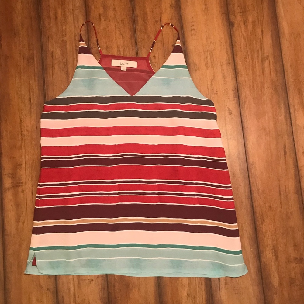 Loft Multicolor Striped Tank